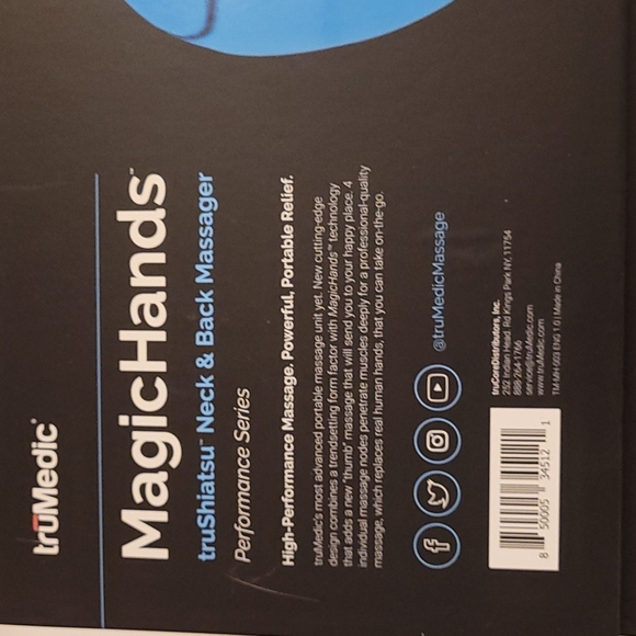MAGIC HANDS Massager WITH Heat truMedic BLUE - Picture 3 of 3